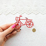 Мініатюрний міні велосипед 8*5.5*3 см Червоний, фото 2