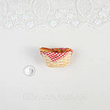 Мініатюрний кошик з багетом 5*3*4 см, фото 4