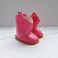 Чобітки для ляльки 7.5*4 см Яскраво-Рожеві