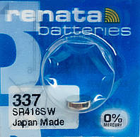 Батарейки Renata 337 (SR416SW) silver oxide 1,55 V