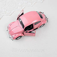 Мініатюрний ретро автомобіль 12*4.5 см Рожевий