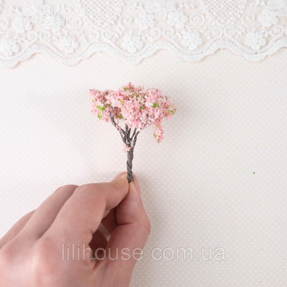 Штучне дерево 6 см Ніжно-Рожеве вите двокольорове, фото 1