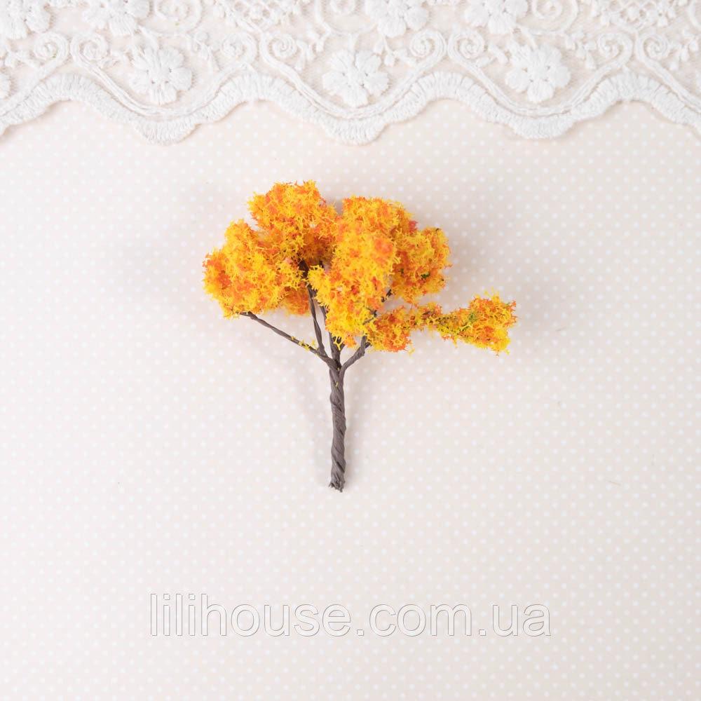 Штучне дерево 6 см Жовто-Помаранчеве вите, фото 1