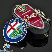 Металлический брелок для авто ключей Alfa Romeo (Альфа Ромео)