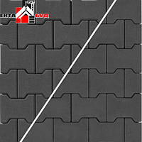Тротуарная плитка ДВОЙНОЕ Т 200х165 80мм Графит