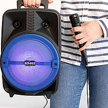 Портативна акумуляторна Bluetooth колонка з мікрофоном EXTRA BASS AO803