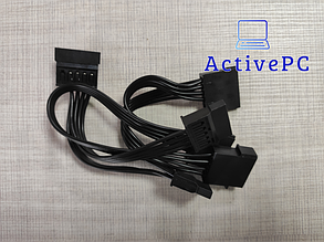 Кабель перехід живлення Molex ide папа - 5 SATA мама sata, фото 3