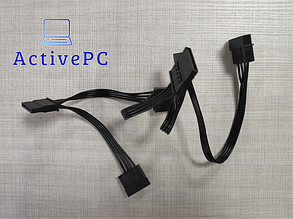 Кабель перехід живлення Molex ide папа - 5 SATA мама sata, фото 4