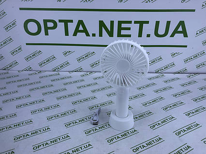 Ручний міні вентилятор портативний 3 швидкості з вбудованим акумулятором Mini Fan 1х18650 N9 білий