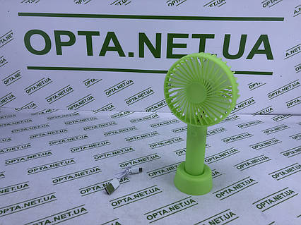 Ручний міні вентилятор портативний 3 швидкості з вбудованим акумулятором Mini Fan 1х18650 N9 зелений