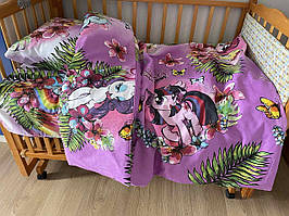 Дитяча постільна білизна в ліжечко - Поні