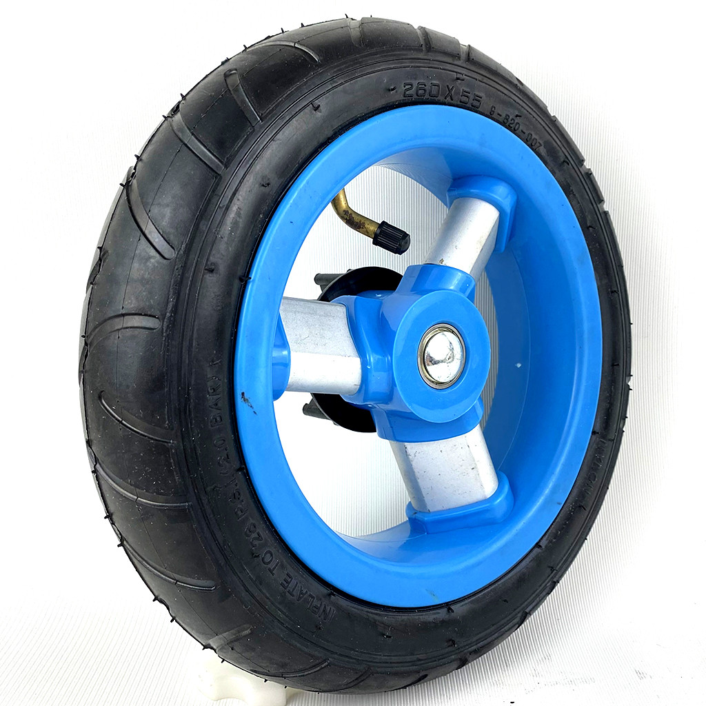 Колесо в зборі 260х55 для триколісного велосипеда, коляски з піввіссю, фото 1