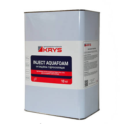 Кріс Інжект Аквафоум / Krys Inject Aquafoam - 1 комп. поліурета. піна-гель для ін'єкційної гідроізоляції 10 кг, фото 1