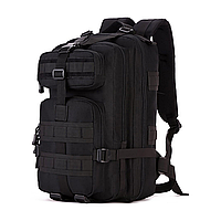 Рюкзак тактический на 25л (41x22x20 см) M05, с системой Молли, Черный / Штурмовой рюкзак
