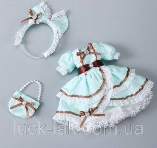 Плаття "Бусинка" й аксесуари для шарнірної ляльки BJD 1/6, 26-30 см, фото 1