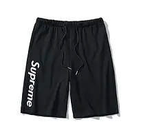 Чоловічі Шорти Supreme чорні Бриджі з принтом Supreme Суприм Капрі спортивні з кишенями Супрем