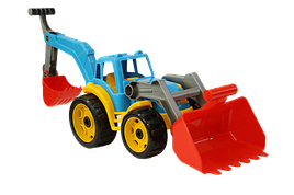 Дитячий пластиковий Трактор ТехноК для хлопчика іграшковий колісний трактор з двома ковшами для дитини