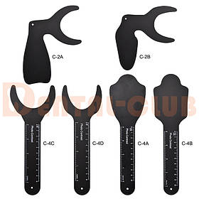 Набір контрастерів для інтраоральної (дентальної) фотографії металевий чорного кольору - Фон комплект 6 штук