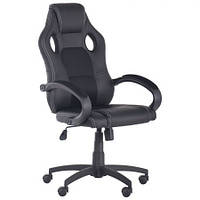 Игровое кресло Chase пластик механизм Tilt кожзаменитель Неаполь N-20, спинка сетка бордовая (AMF-ТМ) шкірзамінник Неаполь N-20, спинка сітка чорна