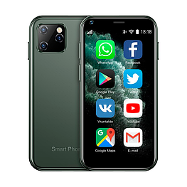 Міні-смартфон Servo XS11 2.5" з Bluetooth, MP3 та ліхтариком зелений – зручний мобільний телефон