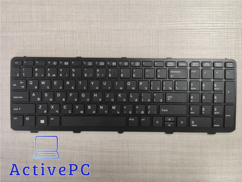 Клавіатура для ноутбука HP (ProBook: 450, 455, 470) rus, black (15.6")