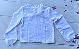 Блузка для дівчаток Жатка На зав'язках Від 116 до 140 розміру Білий Бавовна 44554 Papali Україна, фото 6