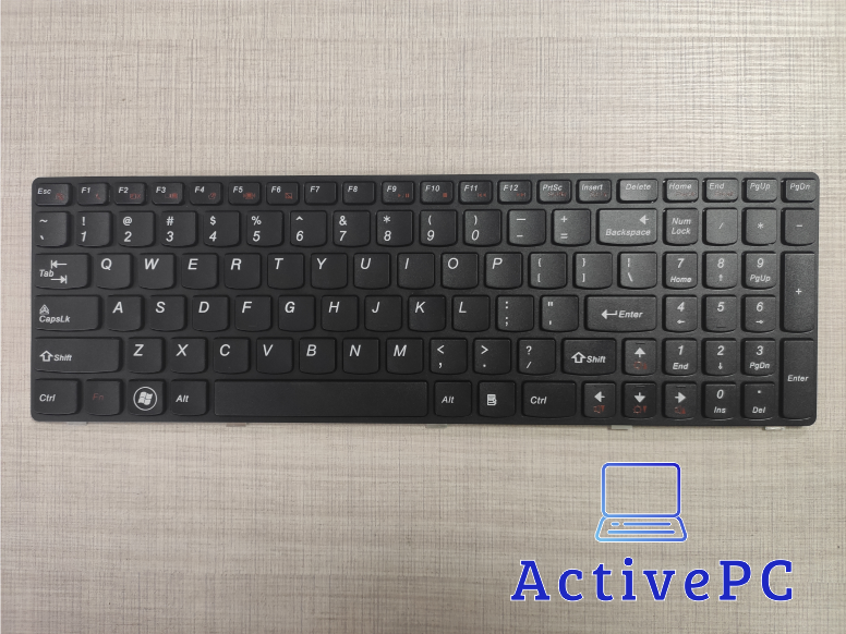 Клавіатура для ноутбука LENOVO (G580, G585, N580, N585, Z580, Z585) eng, black, black frame