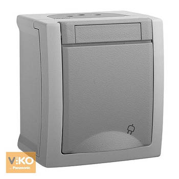 Розетка з заземленням накладна IP54 Viko Pacific 90591008