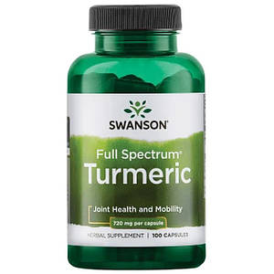 Куркумін Swanson Full Spectrum Turmeric 720 mg 100 капс.