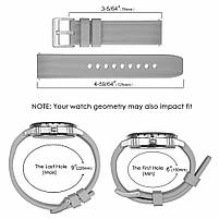 Ремінець силіконовий для годинника 20 мм Stripe сірий, фото 4
