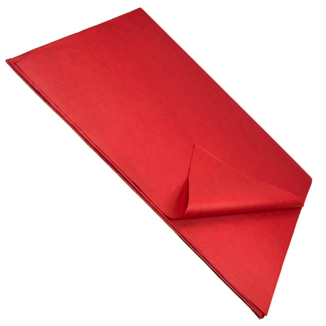 Папір тишью червоний 50 х 70 см, 30 шт, фото 1