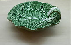 65000599 Блюдо-листок грузику "Капуста" 25х25 см, зелені (COUVE)