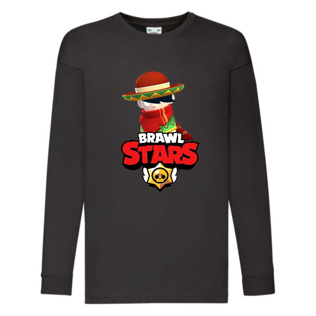 Лонгслив реглан Бравл Старс Едгар Блискавичний (BS-0046) розмір 104-116-128-140-152-164 чорний, фото 1