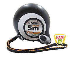 Рулетка резинова ергономічна 5м*19мм нейлон Richmann, С1035
