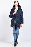 Стьобаний жіночий пуховик Finn Flare W17-11014-101 темно-синій XS, фото 2