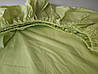 Простирадло ранфорс на гумці 160х200+25см Зелений лаймовий Лелека Текстиль, фото 5