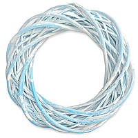 Вінок з лози 25 см блакитний