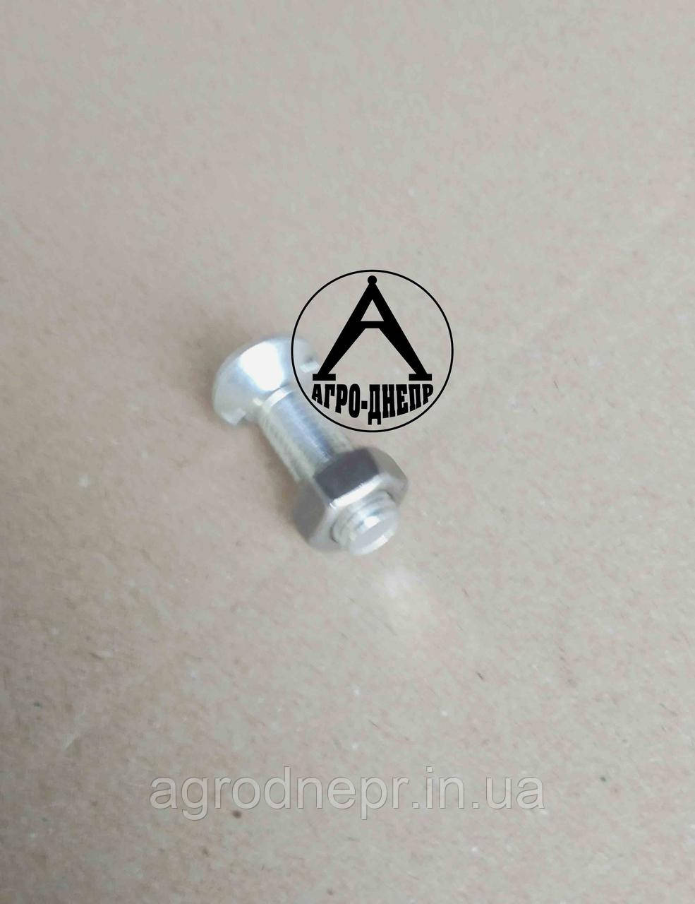 KK033175 Болт плуга М14х40 (10,9) потай конічний з двома зрізами оцинкований з гайкою Kverneland 1199B
