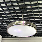 Стельовий вентилятор люстра 36 Вт із пультом, срібло з висувними лопатями, фото 5