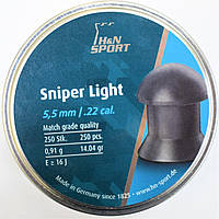 Кулі пневматичні H&N Sniper Light, 5.5 мм, 0.91 р, 500шт/уп