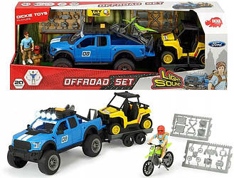 Dickie Toys- Offroad Set Ford Raptor Suv набір Ford Raptor Позашляховик світло, звук