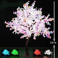Вуличне Світлодіодне Дерево 3.0 * 2.3 метрів   Білий Кленовий листок ( Світло RGB Мультиколор ) )