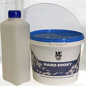 Епоксидна смола прозора HARD EPOXY для об'ємних заливок стільниць з затверджувачем (товщина шару до 7см) 3кг