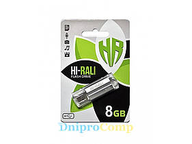 USB флешнакопичувач Hi-Rali 8 GB Corsair Series Silver USB 2.0 (HI-8GBCORSL)
