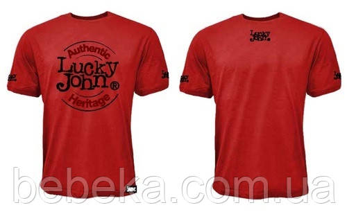 Футболка "LUCKY JOHN" Red (100% бавовна, червона) / XXL (AM-157-05XXL), фото 1