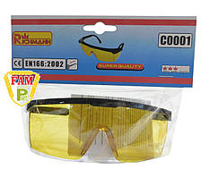 Окуляри захисні жовті CE EN166 Richmann, С0001