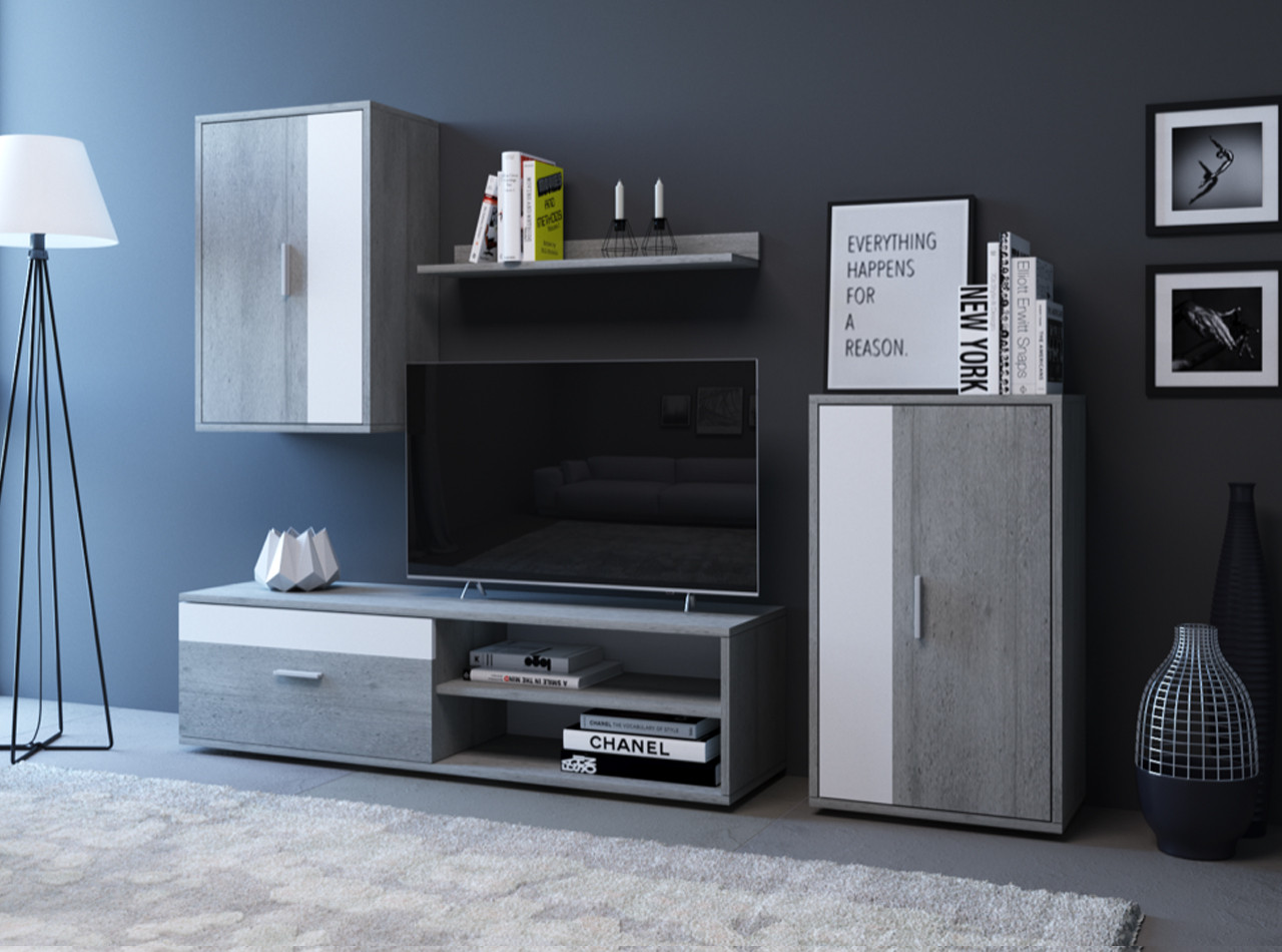 Меблева стінка Berno Accord, колір вудкон /білий