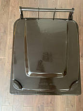 Бак для сміття на колесах 240л., коричневий., фото 3