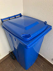 Бак для сміття на колесах 240л., синій, фото 3