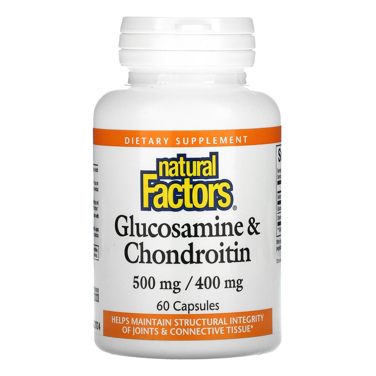 Глюкозамін і хондроїтин Natural Factors "Glucosamine & Chondroitin" хондропротектор (60 капсул)